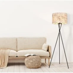 Globo Stehlampe Gabriele 1-flammig Schwarz Matt 620 X 1580 Mm