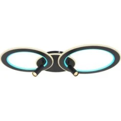 Globo LED-Deckenleuchte Marian 2-flammig Schwarz Matt 895 X 507 X 135 Mm -Beleuchtungsgeschäft 9007371423828 3749 S 08