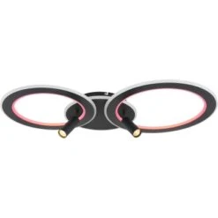Globo LED-Deckenleuchte Marian 2-flammig Schwarz Matt 895 X 507 X 135 Mm -Beleuchtungsgeschäft 9007371423828 3749 S 10