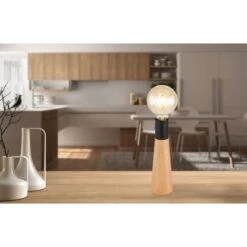 Globo Tischlampe Kira 1-flammig Dunkelbraun 75 X 250 Mm