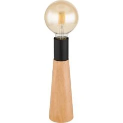 Globo Tischlampe Kira 1-flammig Dunkelbraun 75 X 250 Mm -Beleuchtungsgeschäft 9007371426621 3749 S 03