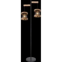 Globo Stehlampe Jeanie 2-flammig Schwarz Matt 610 X 240 X 1500 Mm -Beleuchtungsgeschäft 9007371429769 3749 S 05