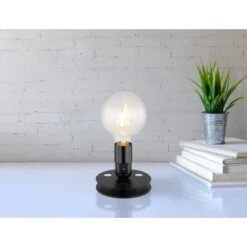 Globo Tischlampe Johanna 1-flammig Schwarz Matt 120 X 90 Mm