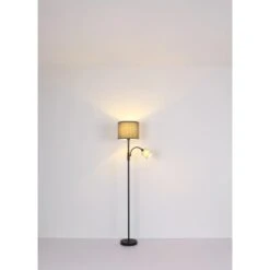 Globo Stehlampe Nathan 1-flammig Schwarz Matt 620 X 350 X 1600 Mm -Beleuchtungsgeschäft 9007371430451 3749 S 04