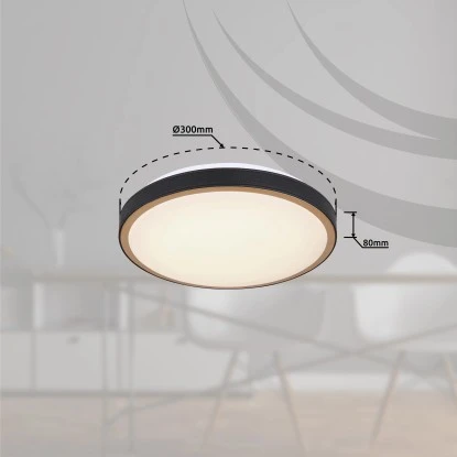 Globo LED-Deckenleuchte Sammi 1-flammig Schwarz-Weiß 300 X 80 Mm 12 Globo LED-Deckenleuchte Sammi 1-flammig Schwarz-Weiß 300 X 80 Mm – Bild 10