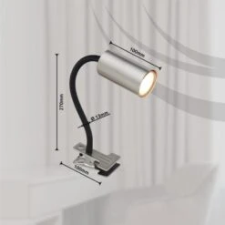 Globo Klemmstrahler Robby 1-flammig Nickel Matt 290 X 100 X 415 Mm -Beleuchtungsgeschäft 9007371430888 3749 S 03