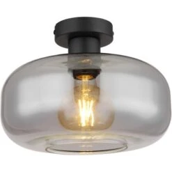 Globo Deckenleuchte 1-flammig Schwarz Matt-Rauchfarben 280 X 205 Mm -Beleuchtungsgeschäft 9007371432226 3749 S 01