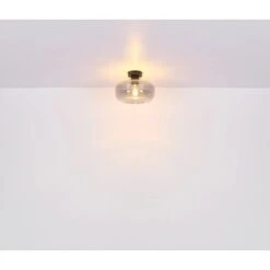 Globo Deckenleuchte 1-flammig Schwarz Matt-Rauchfarben 280 X 205 Mm -Beleuchtungsgeschäft 9007371432226 3749 S 05
