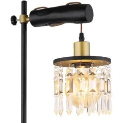 Globo Tischlampe Comma 1-flammig Schwarz-Gold 340 X 180 X 550 Mm -Beleuchtungsgeschäft 9007371433070 3749 CU 02