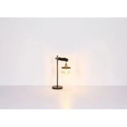 Globo Tischlampe Comma 1-flammig Schwarz-Gold 340 X 180 X 550 Mm -Beleuchtungsgeschäft 9007371433070 3749 S 05