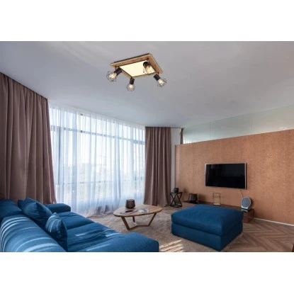 Globo LED-Deckenleuchte Priska 5-flammig Schwarz Matt 450 X 450 X 225 Mm 3 Globo LED-Deckenleuchte Priska 5-flammig Schwarz Matt 450 X 450 X 225 Mm