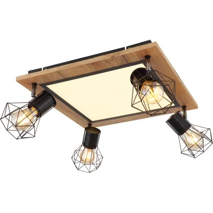 Globo LED-Deckenleuchte Priska 5-flammig Schwarz Matt 450 X 450 X 225 Mm 4 Globo LED-Deckenleuchte Priska 5-flammig Schwarz Matt 450 X 450 X 225 Mm – Bild 2