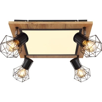 Globo LED-Deckenleuchte Priska 5-flammig Schwarz Matt 450 X 450 X 225 Mm 6 Globo LED-Deckenleuchte Priska 5-flammig Schwarz Matt 450 X 450 X 225 Mm – Bild 4