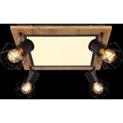 Globo LED-Deckenleuchte Priska 5-flammig Schwarz Matt 450 X 450 X 225 Mm 8 Globo LED-Deckenleuchte Priska 5-flammig Schwarz Matt 450 X 450 X 225 Mm – Bild 6