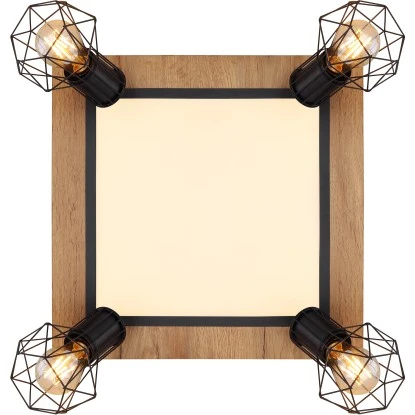 Globo LED-Deckenleuchte Priska 5-flammig Schwarz Matt 450 X 450 X 225 Mm 9 Globo LED-Deckenleuchte Priska 5-flammig Schwarz Matt 450 X 450 X 225 Mm – Bild 7