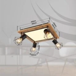 Globo LED-Deckenleuchte Priska 5-flammig Schwarz Matt 450 X 450 X 225 Mm 28 Globo LED-Deckenleuchte Priska 5-flammig Schwarz Matt 450 X 450 X 225 Mm -Beleuchtungsgeschäft 9007371433391 3749 S 12