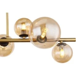 Globo LED-Deckenleuchte Riha 9-flammig Schwarz Matt 870 X 300 X 380 Mm -Beleuchtungsgeschäft 9007371433476 3749 CU 01