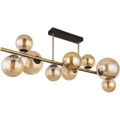 Globo LED-Deckenleuchte Riha 9-flammig Schwarz Matt 870 X 300 X 380 Mm -Beleuchtungsgeschäft 9007371433476 3749 S 03