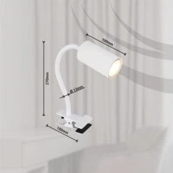 Globo Klemmstrahler Robby 1-flammig Weiß Matt 290 X 100 X 415 Mm -Beleuchtungsgeschäft 9007371433889 3749 S 03