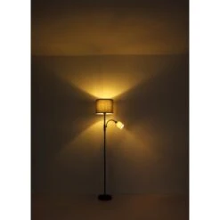 Globo Stehlampe Nathan 1-flammig Schwarz Matt 490 X 220 X 1710 Mm -Beleuchtungsgeschäft 9007371436446 3749 S 03