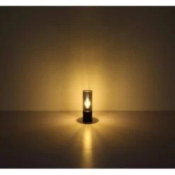Globo Tischlampe Annika 1-flammig Schwarz Matt-Rauchfarben 90 X 300 Mm -Beleuchtungsgeschäft 9007371436767 3749 S 04