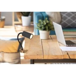 Globo Klemmstrahler Robby 1-flammig Graphit Dunkel 290 X 100 X 415 Mm