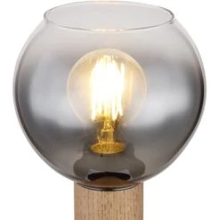 Globo Tischlampe Moitas 1-flammig Schwarz Matt-Rauchfarben 150 X 300 Mm 18 Globo Tischlampe Moitas 1-flammig Schwarz Matt-Rauchfarben 150 X 300 Mm -Beleuchtungsgeschäft 9007371436965 3749 CU 02