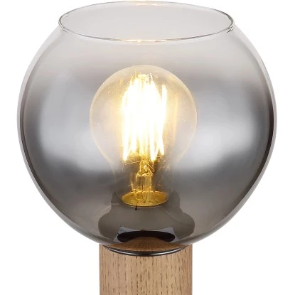 Globo Tischlampe Moitas 1-flammig Schwarz Matt-Rauchfarben 150 X 300 Mm 10 Globo Tischlampe Moitas 1-flammig Schwarz Matt-Rauchfarben 150 X 300 Mm – Bild 8