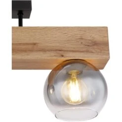 Globo Deckenleuchte Moitas 3-flammig Schwarz Matt-Rauchfarben 650 X 150 X 280 Mm -Beleuchtungsgeschäft 9007371436972 3749 CU 01