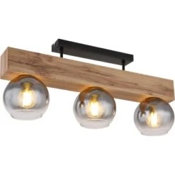 Globo Deckenleuchte Moitas 3-flammig Schwarz Matt-Rauchfarben 650 X 150 X 280 Mm -Beleuchtungsgeschäft 9007371436972 3749 S 01
