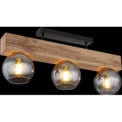 Globo Deckenleuchte Moitas 3-flammig Schwarz Matt-Rauchfarben 650 X 150 X 280 Mm -Beleuchtungsgeschäft 9007371436972 3749 S 02