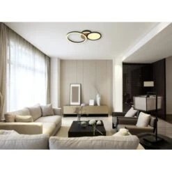 Globo LED-Deckenleuchte Sid 1-flammig Schwarz Matt 515 X 300 X 105 Mm