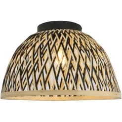 Globo Deckenleuchte 1-flammig Schwarz Matt 350 X 208 Mm