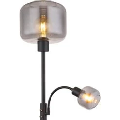 Globo Stehlampe 2-flammig Schwarz Matt-Rauchfarben 250 X 1650 Mm -Beleuchtungsgeschäft 9007371438228 3749 5