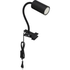 Globo Klemmstrahler Robby 1-flammig Schwarz Matt 290 X 100 X 415 Mm -Beleuchtungsgeschäft 9007371439881 3749 S 02