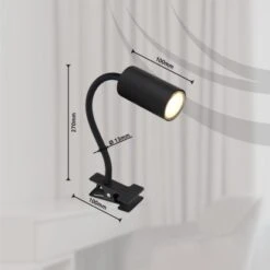 Globo Klemmstrahler Robby 1-flammig Schwarz Matt 290 X 100 X 415 Mm -Beleuchtungsgeschäft 9007371439881 3749 S 03