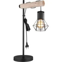 Globo Tischlampe 1-flammig Schwarz Matt 330 X 180 X 550 Mm -Beleuchtungsgeschäft 9007371440849 3749 S 04