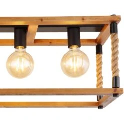 Globo Deckenleuchte Vernon 4-flammig Schwarz 800 X 250 X 310 Mm -Beleuchtungsgeschäft 9007371442300 3749 CU 01