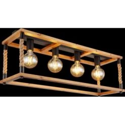 Globo Deckenleuchte Vernon 4-flammig Schwarz 800 X 250 X 310 Mm -Beleuchtungsgeschäft 9007371442300 3749 S 02