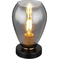 Globo Tischlampe Fanni 1-flammig Schwarz Matt-Rauchfarben 150 X 235 Mm 10 Globo Tischlampe Fanni 1-flammig Schwarz Matt-Rauchfarben 150 X 235 Mm -Beleuchtungsgeschäft 9007371442799 3749 S 01