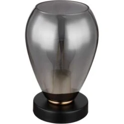 Globo Tischlampe Fanni 1-flammig Schwarz Matt-Rauchfarben 150 X 235 Mm 11 Globo Tischlampe Fanni 1-flammig Schwarz Matt-Rauchfarben 150 X 235 Mm -Beleuchtungsgeschäft 9007371442799 3749 S 02