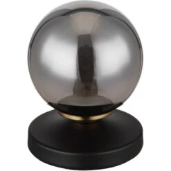 Globo Tischlampe Jorge 1-flammig Schwarz Matt-Rauchfarben 100 X 130 Mm -Beleuchtungsgeschäft 9007371443185 3749 S 02