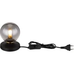 Globo Tischlampe Jorge 1-flammig Schwarz Matt-Rauchfarben 100 X 130 Mm -Beleuchtungsgeschäft 9007371443185 3749 S 03
