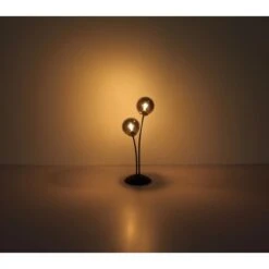 Globo Tischlampe Jorge 1-flammig Schwarz Matt-Rauchfarben 100 X 130 Mm -Beleuchtungsgeschäft 9007371443185 3749 S 04