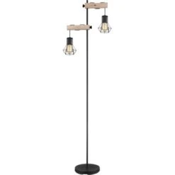 Globo Stehlampe 2-flammig Schwarz Matt 480 X 250 X 1680 Mm -Beleuchtungsgeschäft 9007371443840 3749 S 04