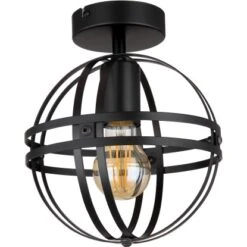 Globo Deckenleuchte 1-flammig Schwarz Matt 200 X 245 Mm -Beleuchtungsgeschäft 9007371444267 3749 2