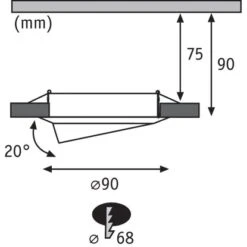 Paulmann LED-Einbaustrahler Base Schwenkbar 3 X 5 W GU10 -Beleuchtungsgeschäft 934654 2425 06