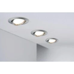 Paulmann LED-Einbauleuchte Base 3x5W Coin Eisen Gebürstet 3-Stufen-dimmbar IP23 -Beleuchtungsgeschäft 934655 2425 04