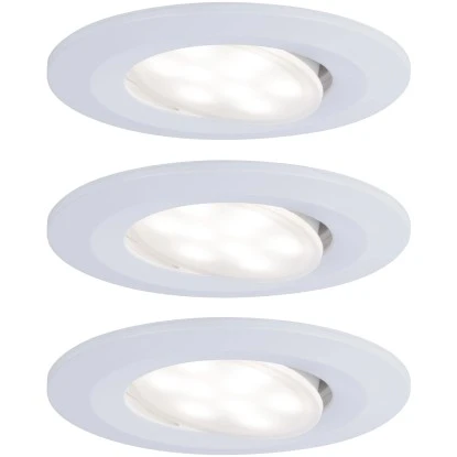 Paulmann LED Einbauleuchte Calla Rund 3x6WWeiß Matt Schwenkbar 4000K IP65 2 Paulmann LED Einbauleuchte Calla Rund 3x6WWeiß Matt Schwenkbar 4000K IP65