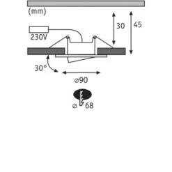 Paulmann LED Einbauleuchte Calla Rund 3x6WChrom Matt Schwenkbar 4000K IP65 -Beleuchtungsgeschäft 934707 2425 06